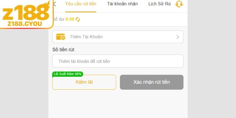 Chi tiết rút tiền Z188 đơn giản cho người mới bắt đầu